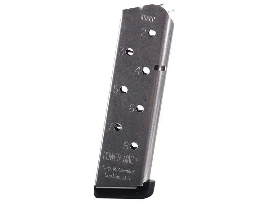 CMC Products 12131 1911 Power Mag Plus 45 ACP 1911 Government 8rd Stainless Detachable