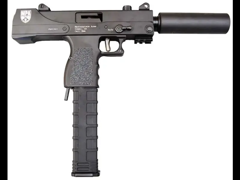 MasterPiece Arms 30T Defender Top Cocking TB 9mm Luger 5.50" 30+1 Black Cerakote