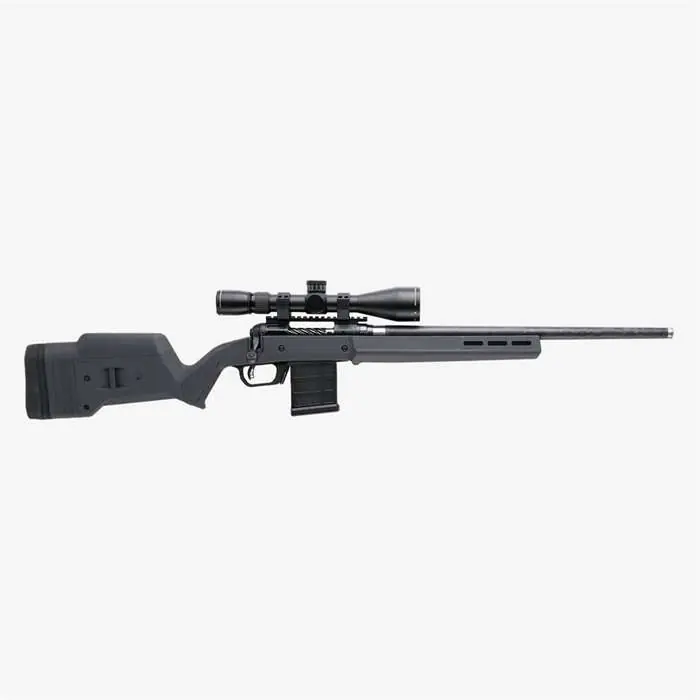 Magpul MAG1069-GRY-RT Hunter 110 Fixed w/Aluminum Bedding & Adj Comb Gray Synthetic Savage 10/110 Short Action Right Hand