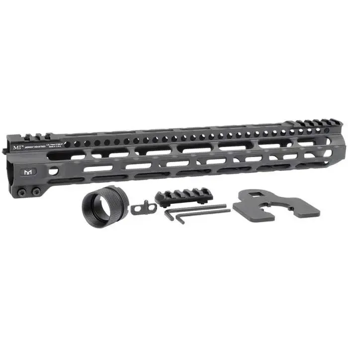 Midwest Industries MICRLW14 Combat Lightweight AR-15 Black Hardcoat Anodized Aluminum/Polymer 14" Picatinny/M-LOK