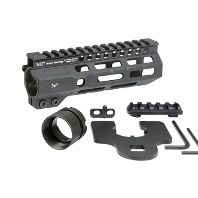 Midwest Industries MICRM6 Combat AR-15 Black Hardcoat Anodized Aluminum/Polymer 6" Picatinny/M-LOK