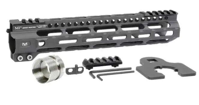 Midwest Industries MIULW105 Ultralight AR-15 Black Hardcoat Anodized Aluminum/Polymer 10.50" Picatinny/M-LOK