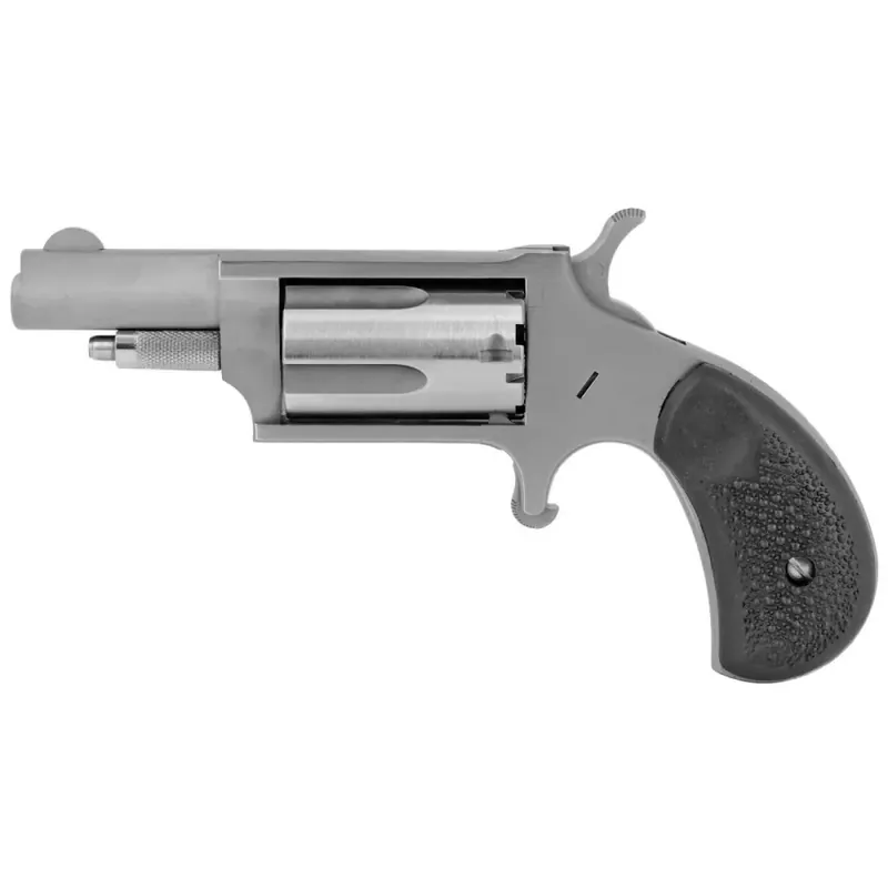 NAA 22MGRC Mini-Revolver 22 Mag 5rd 1.63" Stainless Steel, Black Rubber Grip