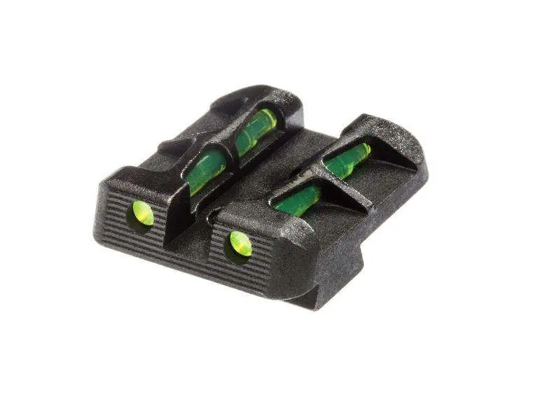 Hiviz GLLW15 LiteWave Fits Glock 9/40/357 (Not 42/43) Fiber Optic Green Rear Black