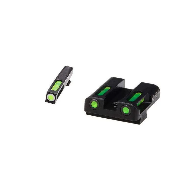 Hiviz GLN325 LiteWave H3 Fits Glock 9/40/357 (Not 42/43) Tritium/Fiber Optic Green Tritium/Fiber Optic Green Black