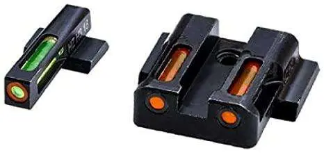 Hiviz MPSN621 LiteWave H3 Front and Rear Sight S&W M&P Shield 9,40,45 Green w/Red Outline Orange Black