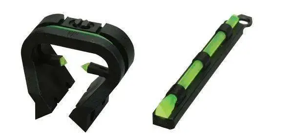 Hiviz TT1001 Tri-Viz Sight Set Shotgun Green Fiber Optic Black 1/4" to 3/8" (6.3mm to 9.7mm)