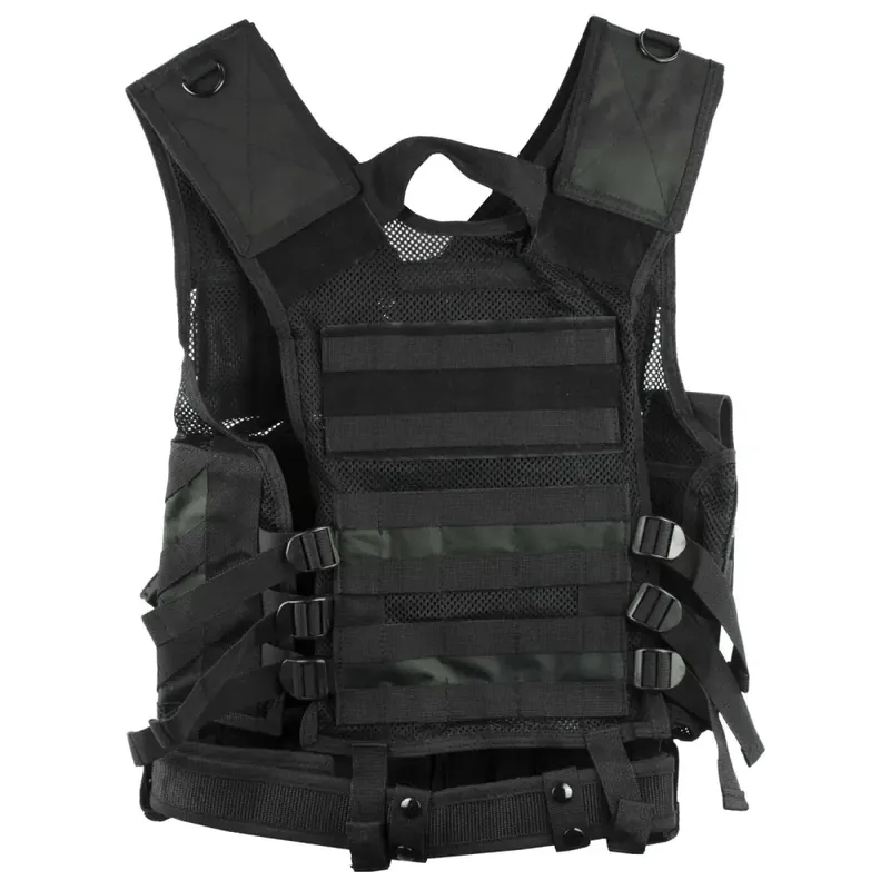 NCStar CTV2916B Tactical Vest Med-2XL Black PVC/Mesh Webbing