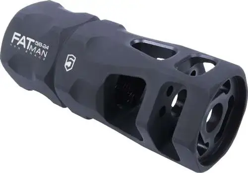 Phase 5 Weapon Systems FATMAN5/8 FATman Hex Brake 7.62mm Muzzle Brake 5/8"-24 tpi Black Parkerized Steel