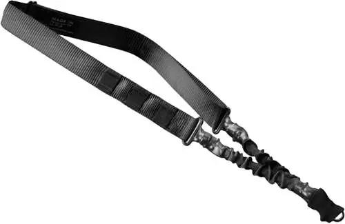Phase 5 Weapon Systems SLGBLK Single Point Sling Adjustable Bungee Black Nylon Strap w/Elastic Shock-Cord for Rifle/Shotgun