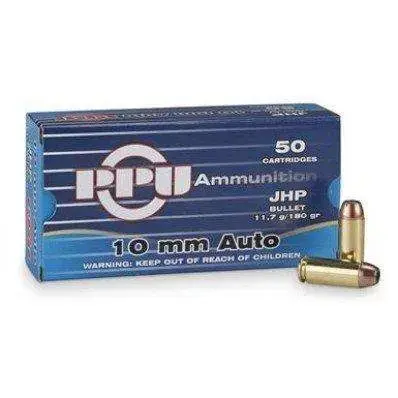 PPU PPD10 Defense 10mm Auto 180 gr Jacketed Hollow Point (JHP) 50 Round Box