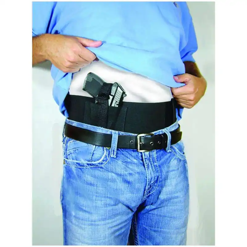 PSP BELLYBANDL Belly Band 36"-44" Elastic w/Velcro Closure Black