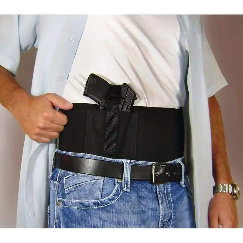PSP BELLYBANDM Belly Band 28"-34" Elastic w/Velcro Closure Black