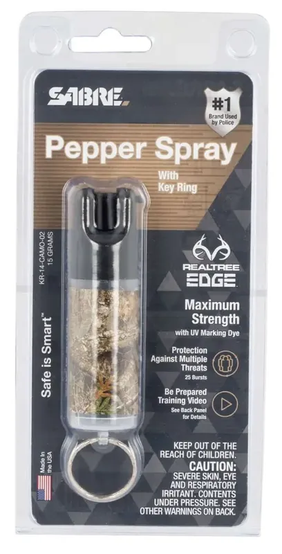 Sabre KR14CAMO02 Camo Pepper Spray OC Pepper 10 ft Range