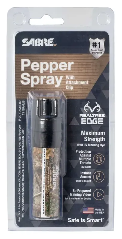 Sabre P22CAMO02 Camo Pepper Spray OC Pepper 10 ft Range