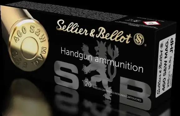Sellier & Bellot SB460B Handgun 460 S&W Mag 255 gr Jacketed Hollow Point (JHP) 20 Round Box