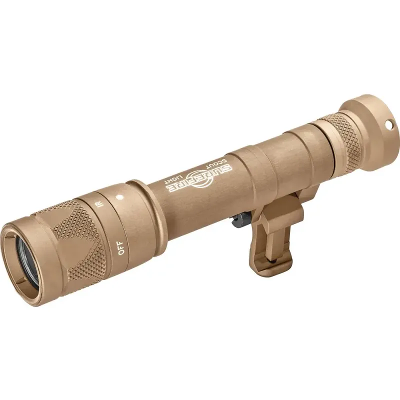 SCOUT LIGHT, SWIVEL, 6V, VAMPIRE WITH WHITE/INFRARED LEDS, 350 LUMENS/120mW OF IR, 1913 PICATINNY MOUNT INSTALLED, MLOK MOUNT INCLUDED, TAN, Z68 CLICK ON/OFF TAILCAP