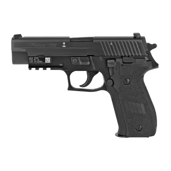 Sig Sauer MK25-10 P226 MK25 w/Engraved US Navy Anchor 9mm Luger 4.40" 10+1 Black Hardcoat Anodized Black Polymer Grip