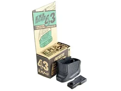 Strike EMPG43B Enhanced Magazine Plate +2 for Glock 43 Black Polymer