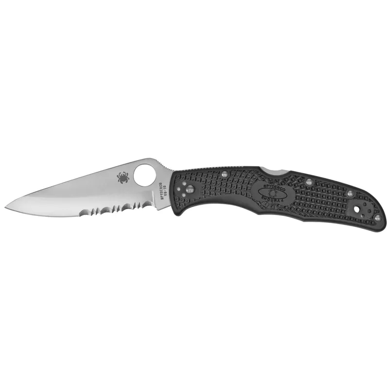 Spyderco C10PSBK Endura 4 Lightweight 3.75" VG-10 Stainless Steel Clip Point FRN Black Handle Folding