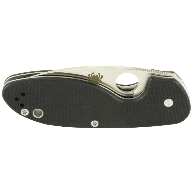 Spyderco C216GP Efficient 2.98" 8Cr13MoV Stainless Steel Full-Flat G10 Black Handle Folding