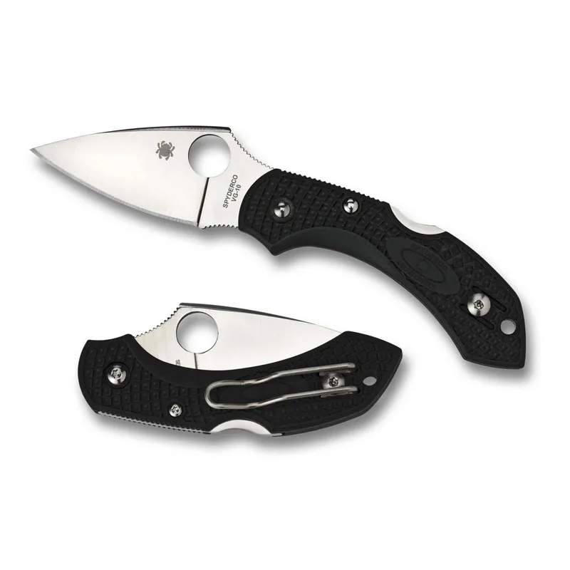 Spyderco C28PBK2 Dragonfly 2 Lightweight 2.25" VG-10 Stainless Steel Clip Point FRN Black Handle Folding