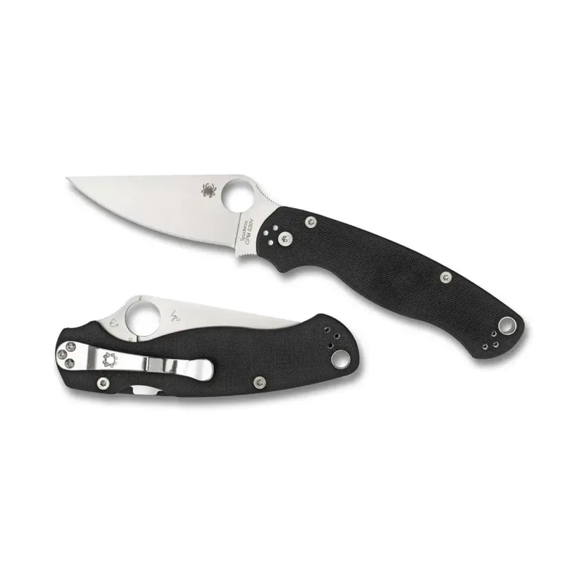 Spyderco C81GP2 Para Military 2 3.40" CPM-S30V Stainless Steel Flat Ground G10 Black Handle Folding