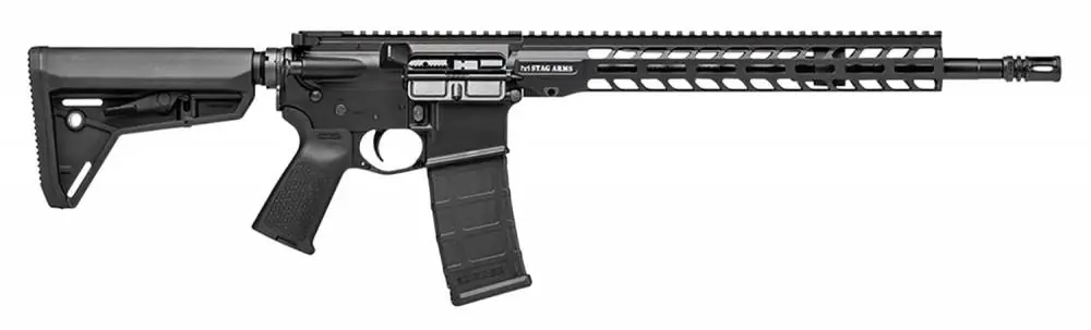 Stag Arms 15000101 Stag 15 Tactical 5.56x45mm NATO 16" 30+1 Black Phosphate Adjustable Magpul MOE SL Stock Black Magpul MOE Grip Right Hand