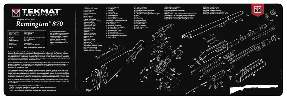 TEKMAT ARMORERS BENCH MAT 12"X36" REMINGTON 870