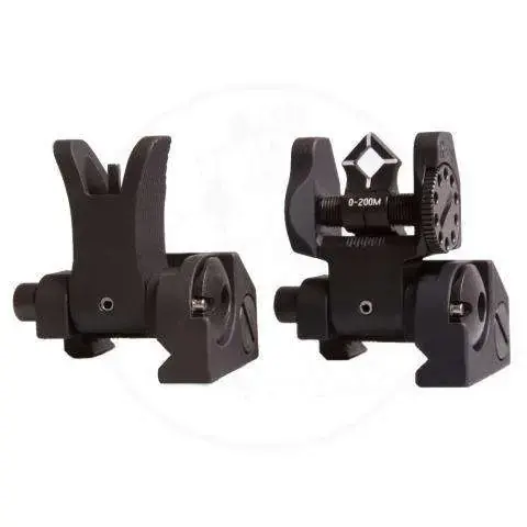 Troy Ind SSIGMCMSSBT00 BattleSight Micro Set M4/DOA IAR,Sig 556,POF 416, Black Hardcoat Anodized Folding Aluminum Black Black
