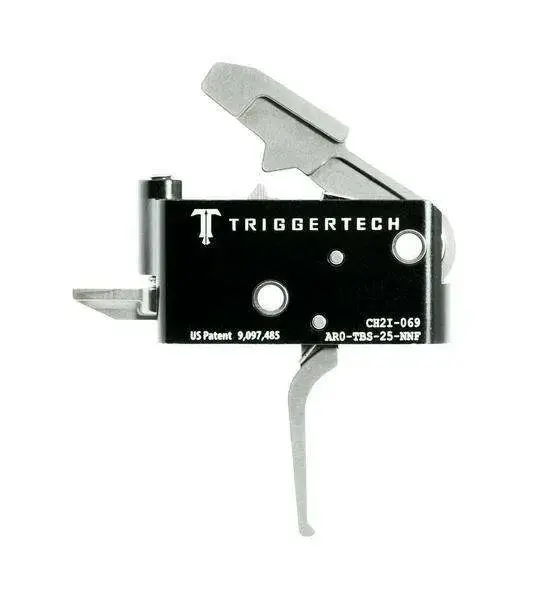 TriggerTech AROTBS25NNF Adaptable Primary AR Stainless Two-Stage Flat 2.50-5.00 lbs Right