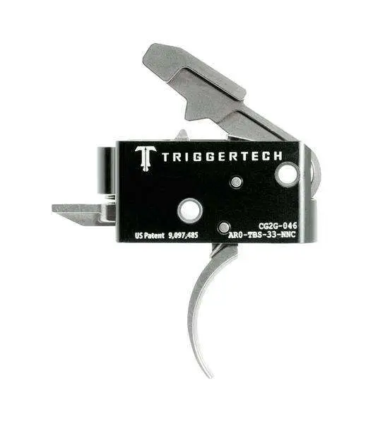 TriggerTech AR0TBS33NNC Competitive Primary AR Stainless Two-Stage Traditional Curved 3.50 lbs Right