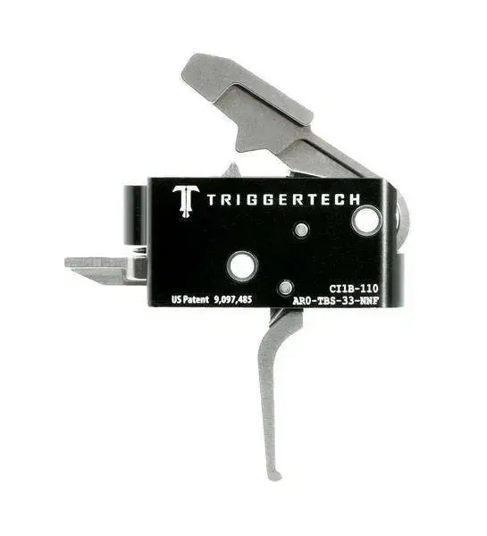 TriggerTech AR0TBS33NNF Competitive Primary AR Stainless Two-Stage Flat 3.50 lbs Right