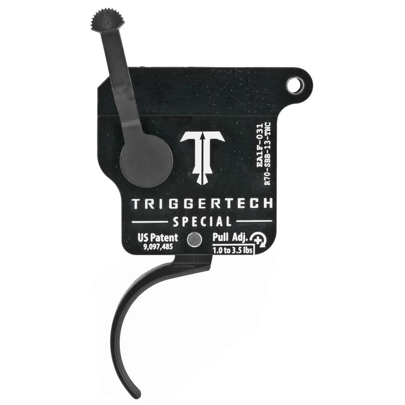 TriggerTech R70SBB13TNC Special Without Bolt Release Remington 700 Black Single-Stage Traditional Curved 1.00-3.50 lbs Right