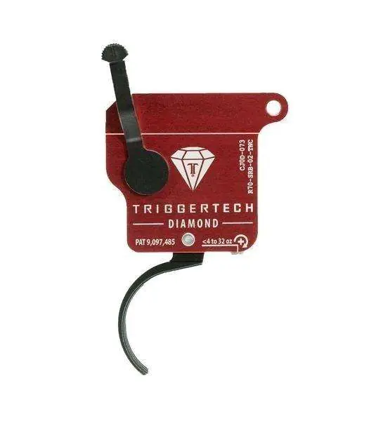 TriggerTech R70SRB02TNC Diamond Without Bolt Release Remington 700 Black Single-Stage Traditional Curved 0.30-2 lbs Right