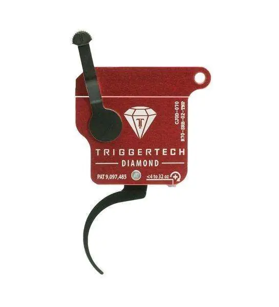 TriggerTech R70SRB02TNP Diamond Without Bolt Release Remington 700 Black Single-Stage Pro Curved 0.30-2 lbs Right