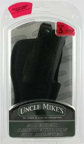 Uncle Mikes 70050 Sidekick with Mag Pouch Belt 4.5"-5" Lg Auto Laminate Black