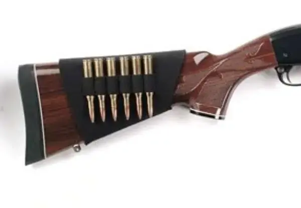 Uncle Mikes 88483 Buttstock Shell Holder Rifle 6 Rounds Black Neoprene