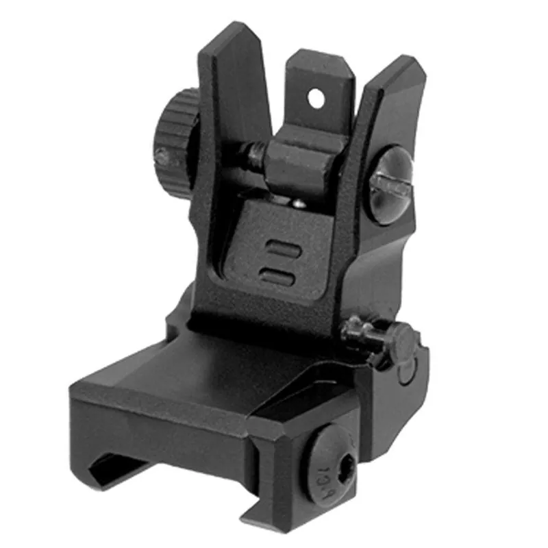 UTG MNT-955 Low Profile Rear Sight AR-15 Black Hardcoat Anodized Folding