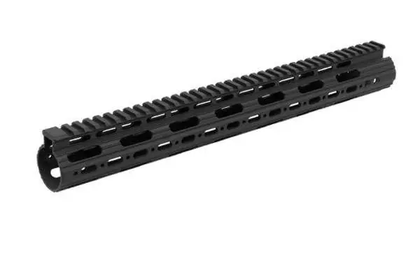 UTG Pro MTU019SS Pro Slim Rail KeyMod AR-15 Black Hardcoat Anodized Aluminum 15" Picatinny