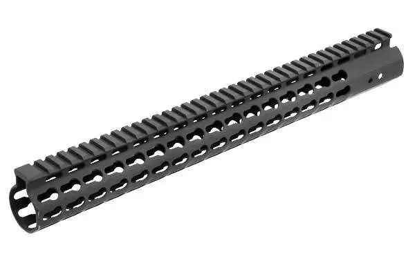 UTG Pro MTU019SSK Pro Slim Rail KeyMod AR-15 Black Hardcoat Anodized Aluminum 15" Picatinny
