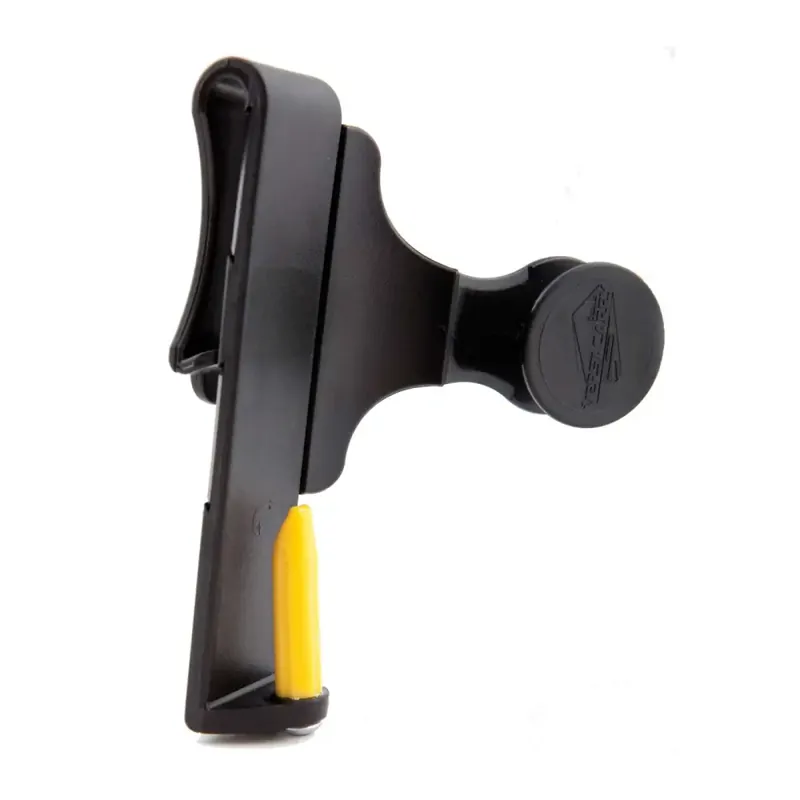 Versacarry 38XS Zerobulk Extra Small Black Plastic Resin Clip w/Yellow Derlin Barrel Retention Rod IWB 2" Revolver, 38 Spl 5-Shot Ambidextrous Hand