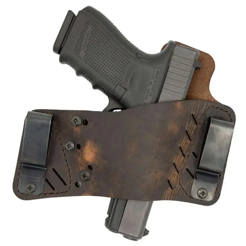 Versacarry 52311 Protector S3 Distressed Brown Buffalo Leather IWB/OWB Most Handguns Right Hand