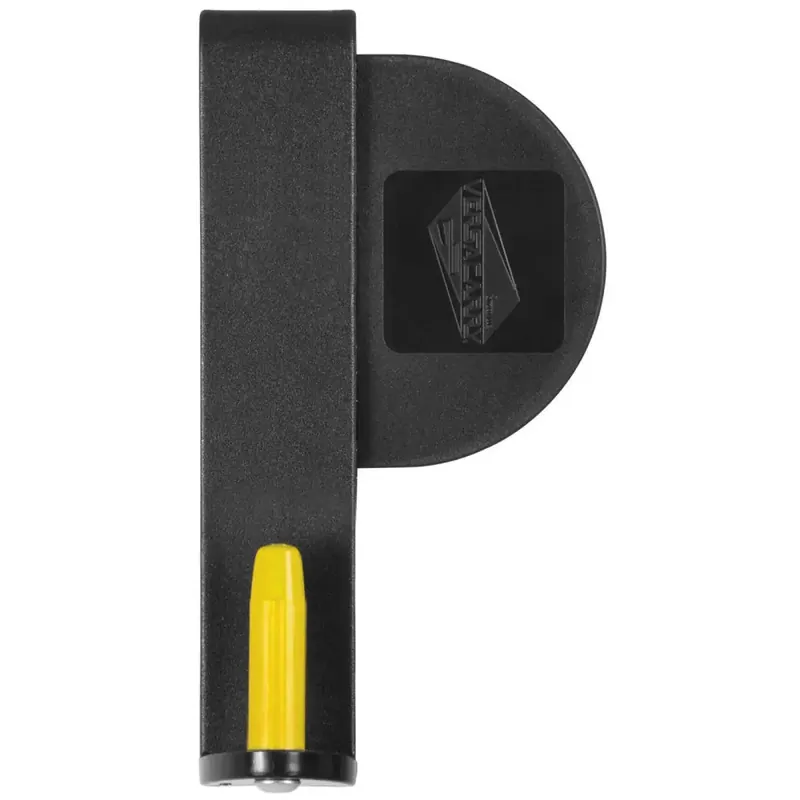 Versacarry 9MD Zerobulk Medium Black Plastic Resin Clip w/Yellow Derlin Barrel Retention Rod IWB 4" 9mm Ambidextrous Hand