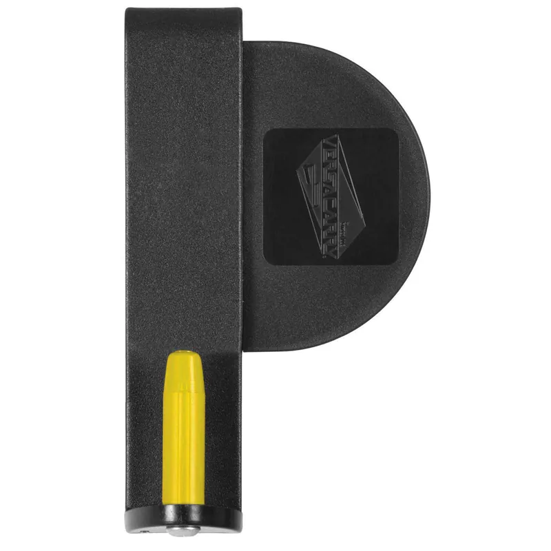Versacarry 9SM Zerobulk Small Black Plastic Resin Clip w/Yellow Derlin Barrel Retention Rod IWB 3.5" 9mm Ambidextrous Hand