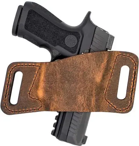 Versacarry WBAOWB23 QuickSlide Belt Fits Glock 42/43 Water Buffalo Distressed Brown Size 3