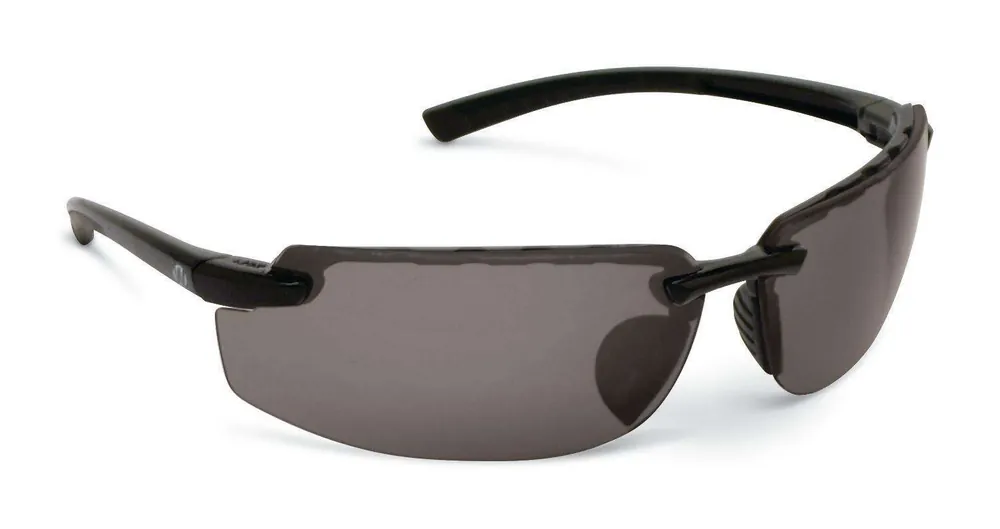 Walkers GWP-SF-8261-SM Premium Safety Glasses 8261 Polycarbonate Smoke Gray Lens w/Black Frame