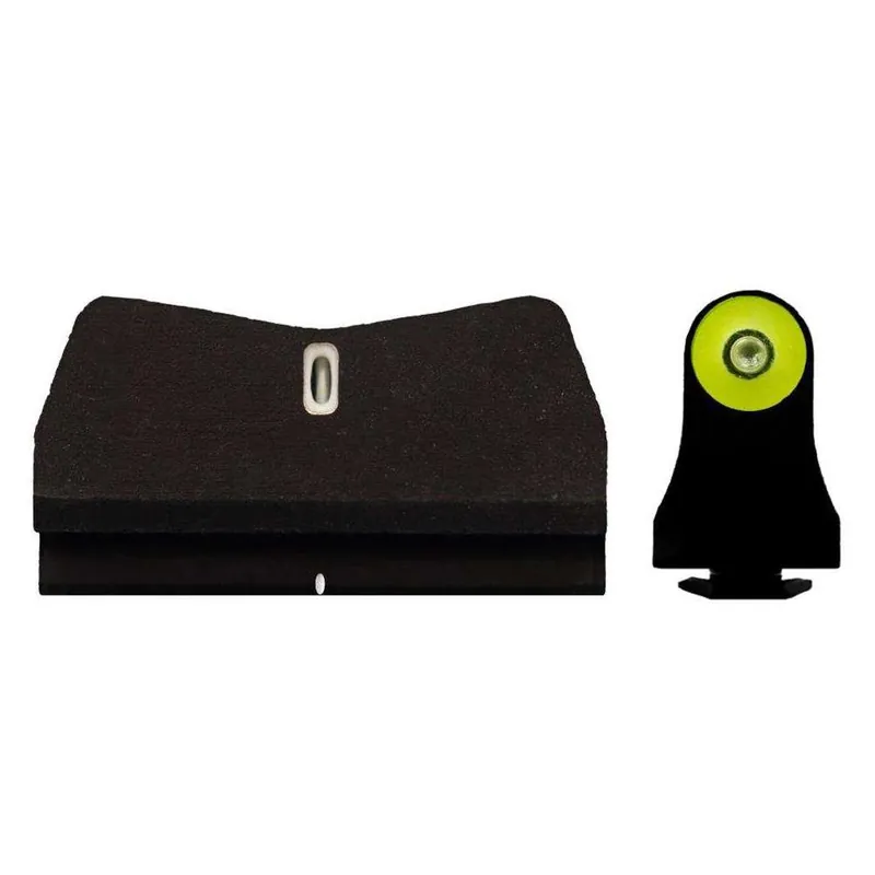XS Sights GL0015P5Y DXT II Big Dot fits Glock 17,19,22-24,26-27,31-36,38 Gen1-5 Suppressor Hight Tritium Green w/Yellow Outline Front Green Rear Black