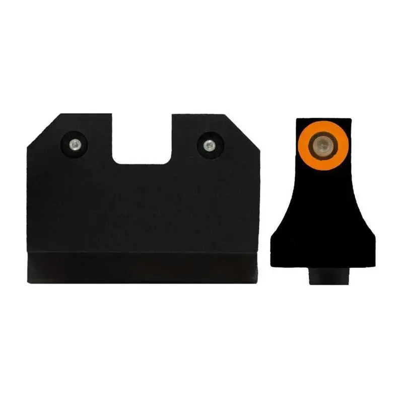 XS Sights GLR021P6N RAM Night Sights fits Glock 17,19,22-24,26-27,31-36,38 Gen1-5 Suppressor Hight Tritium Green w/Orange Outline Front Green Rear Black