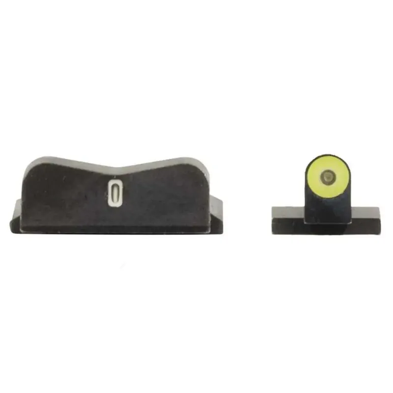 XS SIGHTS SW0030S5Y DXT II Big Dot S&W M&P M2.0/Shield 9/40/45 Green Tritium w/Yellow Outline Front Green Tritium w/White Outline Rear Black